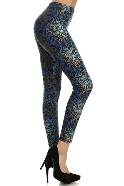 BLUE TANGLED PREMIUM LEGGINGS