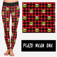 Plaid Grinch Leggings