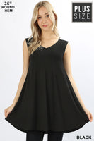 Tunic Tank w/ Pockets - ASST COLORS