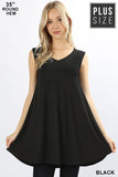 Tunic Tank w/ Pockets - ASST COLORS