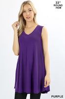 Tunic Tank w/ Pockets - ASST COLORS