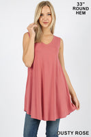 Tunic Tank w/ Pockets - ASST COLORS