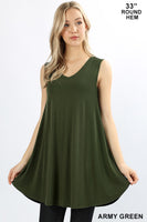 Tunic Tank w/ Pockets - ASST COLORS