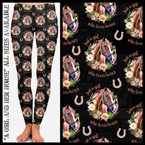 A Girl & Her Horse Leggings (Kids)