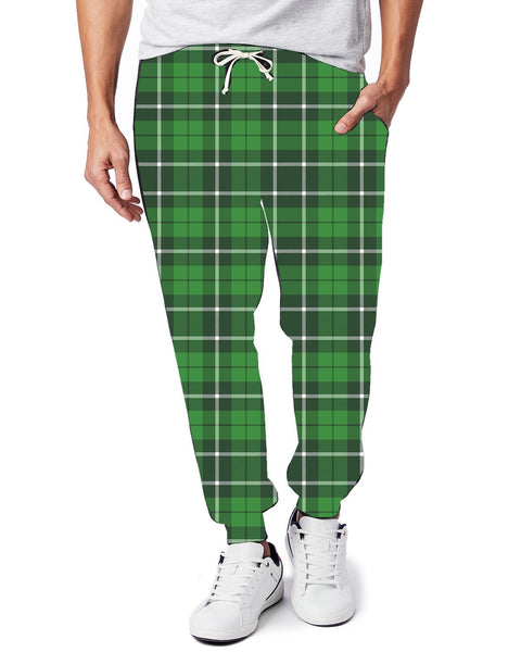 St. Patricks Day Green Plaid Unisex Joggers