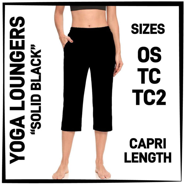 BLACK YOGA CAPRIS