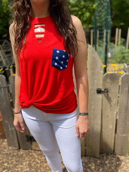 PATRIOTIC KEYHOLE TANK