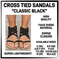 CROSS TIED SANDALS