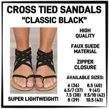 CROSS TIED SANDALS