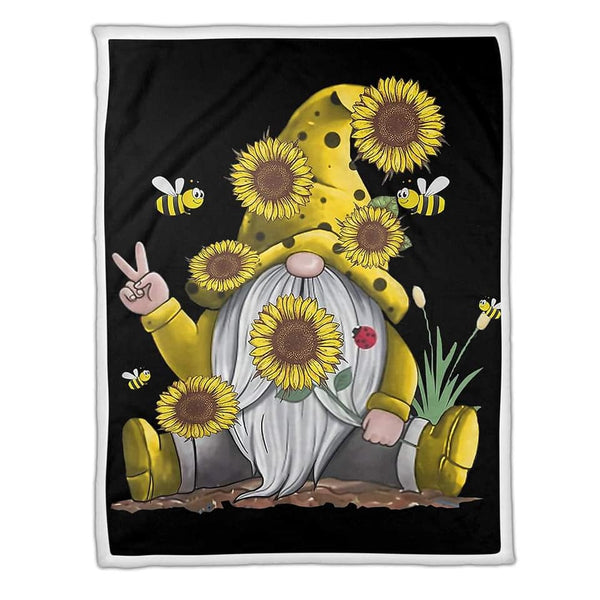 MINKY BLANKET - SUNFLOWER GNOME