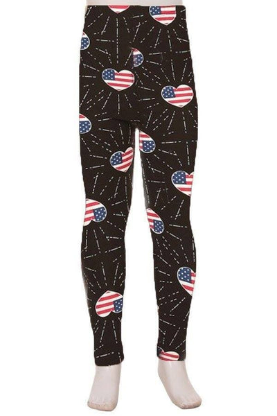 USA HEARTS KIDS PREMIUM LEGGINGS