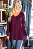 THERMAL WAFFLE SWEATER - ASST COLORS