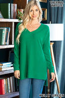 THERMAL WAFFLE SWEATER - ASST COLORS