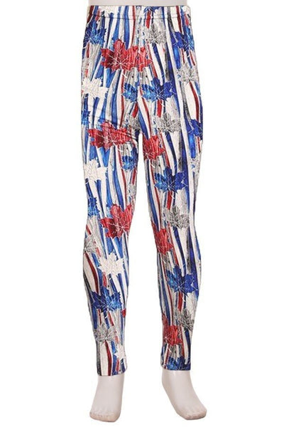 PATRIOTIC MAPLE KIDS PREMIUM LEGGINGS