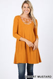 3/4 SLEEVE WEB FRONT (PLUS) - ASST COLORS