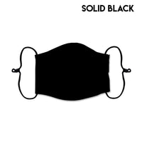 SOLID BLACK FACE MASK